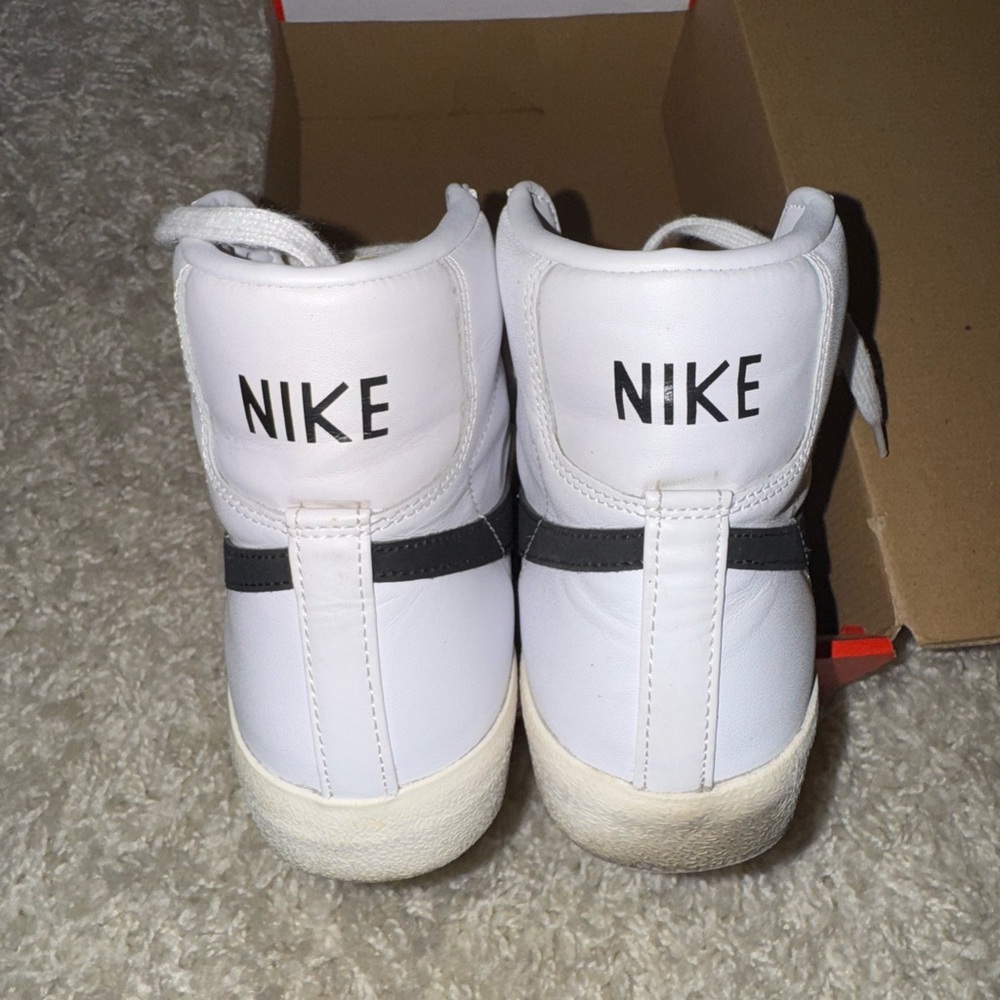 Nike Women’s High-Top White and Black Sneakers - Picture 4 of 5